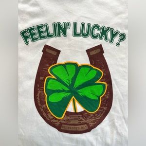 NWT Vintage Single Stitch Feeling Lucky St Paddys Irish Shamrock Shirt XL